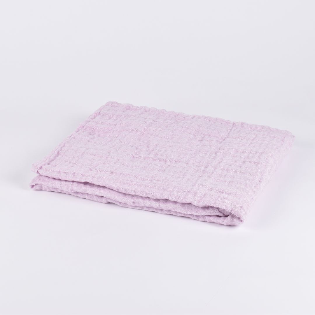 Pink linen baby blanket Linen By Linas